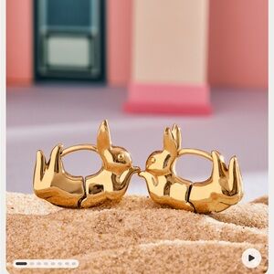 HEY HARPER • Gold Bunny Earrings • NWT